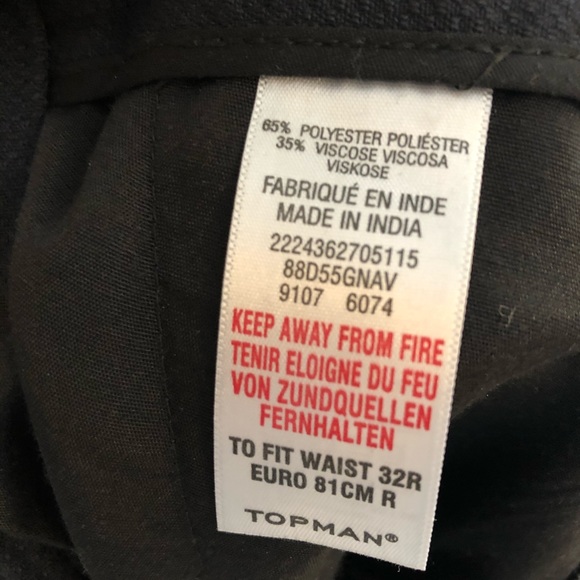 TOPMAN | Navy Dress Pants - Picture 6 of 6